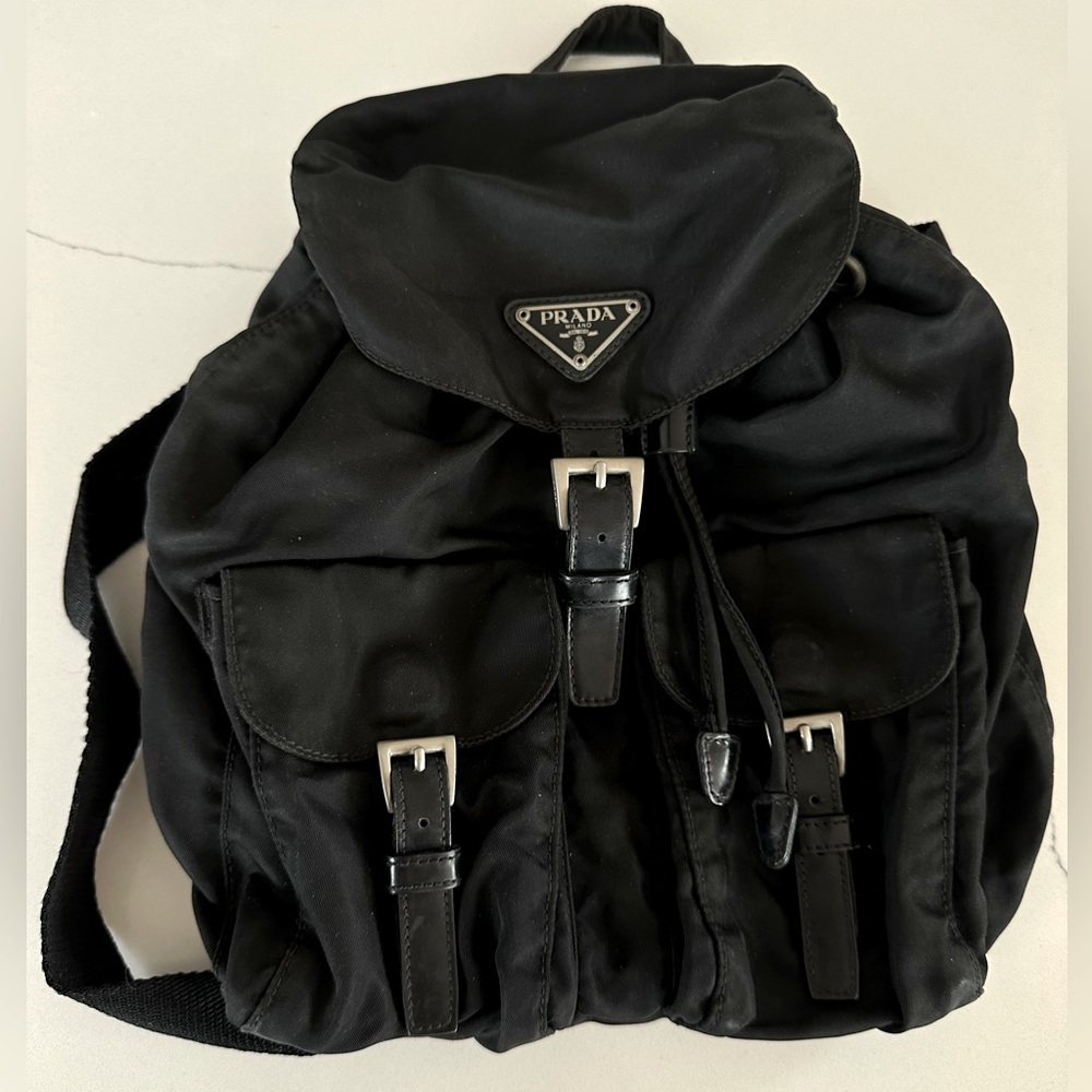 AUTH Prada Black Nylon Backpack